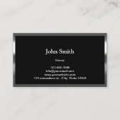 金クール属縁どクリエイティブ氷のテクスチャ 名刺 (裏面)