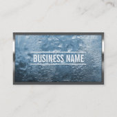 金クール属縁どクリエイティブ氷のテクスチャ 名刺 (正面)