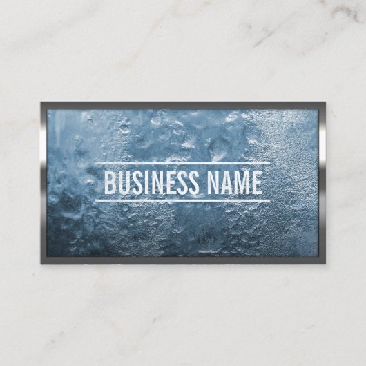 金クール属縁どクリエイティブ氷のテクスチャ 名刺 (正面)
