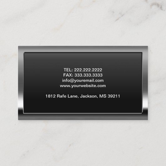 金クール金縁ど属牧師名刺 名刺 (裏面)