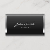 金クール金縁ど属牧師名刺 名刺 (正面)