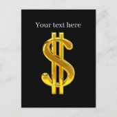 金クール金記号カスタマイズ可能 ポストカード (正面)