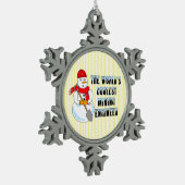 金クール鉱工雪だるま スノーフレークピューターオーナメント (左)