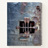 金グランジ属秘密ハート日記ノート ノートブック (裏面)