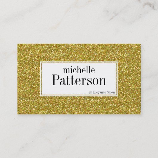 金グリッターD1のアポイントメントの名刺 予約カード (正面)