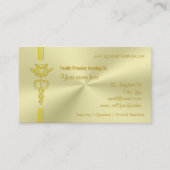 金ケリュケイオンが付いている医療サービス提供者 名刺 (正面)