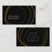 金コンテンポラリーの円 名刺 (正面/裏面)