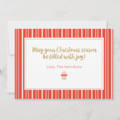 金ゴールドああ何おもしろいクリスマスフォトカード カード (裏面)