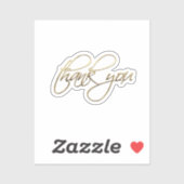 金ゴールドありがとうステッカー シール (シート)