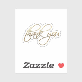 金ゴールドありがとうステッカー シール