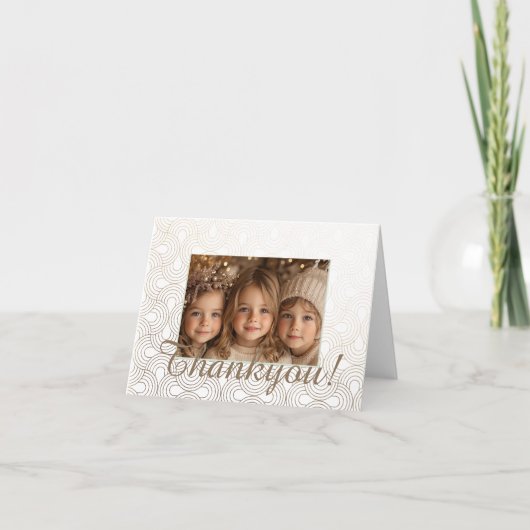 金ゴールドありがとうフォトカード サンキューカード (正面)