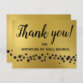 金ゴールドありがとう！カード ポストカード (正面/裏面)