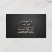 金ゴールドいかりアイコンモダンブラック&金ゴールド 名刺 (裏面)