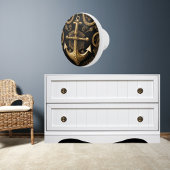 金ゴールドいかりオンブラック セラミックノブ