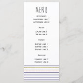 金ゴールドいかりストライプと航海ののメ結婚ニュー・カード メニュー (裏面)