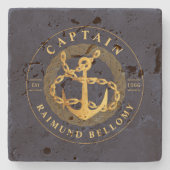 金ゴールドいかりストーンコースター ストーンコースター (正面)