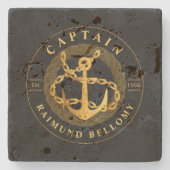 金ゴールドいかりストーンコースター ストーンコースター (正面)