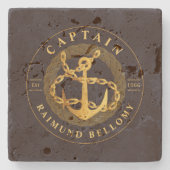 金ゴールドいかりストーンコースター ストーンコースター (正面)