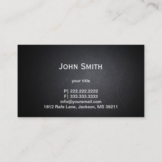 金ゴールドいかりダークレザーのテクスチャー名刺 名刺 (裏面)