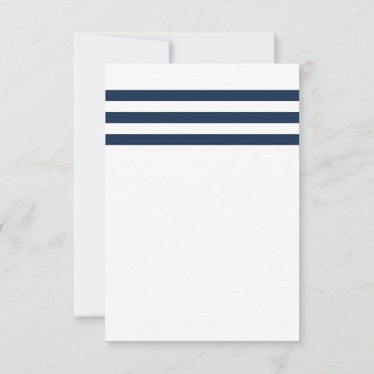 金ゴールドいかりネイビストライプー航海のウェディング 招待状 (裏面)