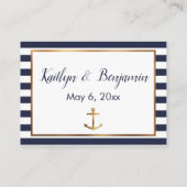 金ゴールドいかりネイビーとホワイトストライプ詳細カード エンクロージャーカード (裏面)