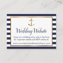 金ゴールドいかりネイビーとホワイトストライプ詳細カード