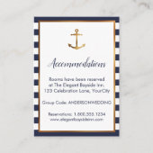 金ゴールドいかりネイビーホワイトストライプズ宿泊カード エンクロージャーカード (正面)