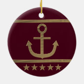 金ゴールドいかりハピネス記号セラミックオーナメント セラミックオーナメント (裏面)