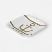 金ゴールドいかりハピネス記号メラミンプレート ペーパープレート (傾斜あり)