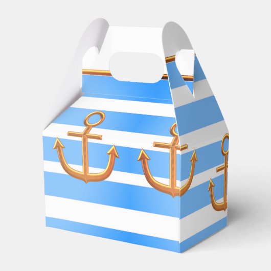 金ゴールドいかりブルーの背景 フェイバーボックス (裏面サイド)