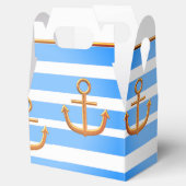 金ゴールドいかりブルーの背景 フェイバーボックス (オープン)