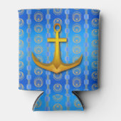 金ゴールドいかりブルーセルーランクーラーボックス 缶クーラー (正面)