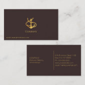 金ゴールドいかり名刺 名刺 (正面/裏面)