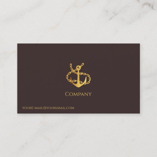 金ゴールドいかり名刺 名刺 (正面)