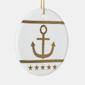 金ゴールドいかり幸福記号 セラミックオーナメント (右)