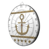 金ゴールドいかり幸福記号 ダーツボード (正面右)