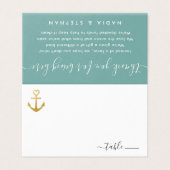 金ゴールドいかり座席表とビーチ寄贈詩 名刺 (外部フラット)