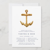 金ゴールドいかり | リハーサルディナー招待状 招待状 (正面)