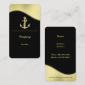 金ゴールドいかり 名刺 (正面/裏面)