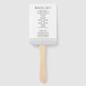 金ゴールドいかり、海軍ストライプの航海の結婚式 ハンドファン (裏面)