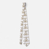 金ゴールドいかり（白い背景） ネクタイ (裏面)