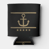 金ゴールドいかり（青）。 缶クーラー (正面)