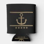 金ゴールドいかり（青）。 缶クーラー (裏面)