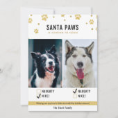 金ゴールドいけなまたはニース2犬クリスマスフォトカード シーズンカード (正面)