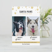 金ゴールドいけなまたはニース2犬クリスマスフォトカード シーズンカード (スタンド正面)