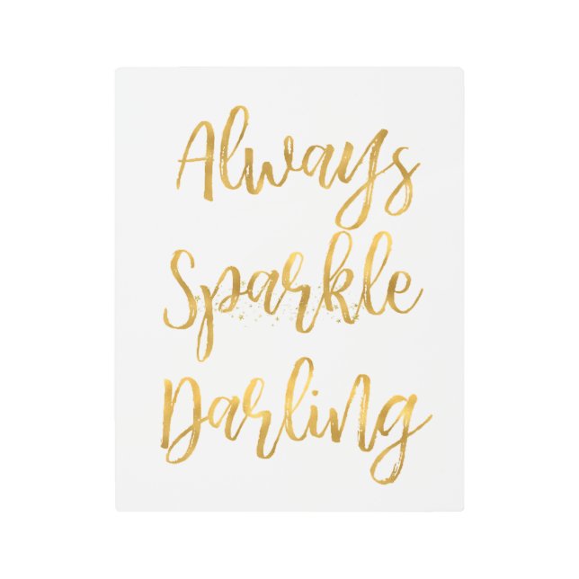 金ゴールドいつも輝く メタルプリント (正面)