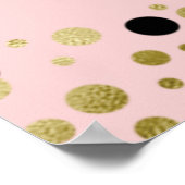 金ゴールドおめでとうグラード3フォトコラージュウェルカムサイン ポスター (角)