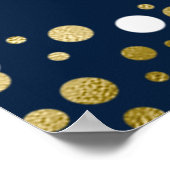 金ゴールドおめでとうグラード3フォトコラージュウェルカムサイン ポスター (角)