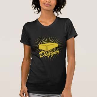 金ゴールドおもしろいディガー Tシャツ