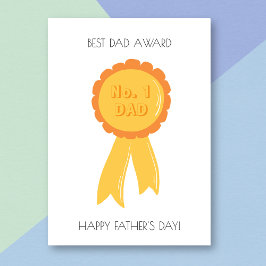 金ゴールドおもしろいメダル賞父の日札 カード